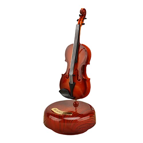 EQWQSIXD Rotating Classical Music Boxes for Birthday Gift New Year Gift Cello, 22x9.5cm