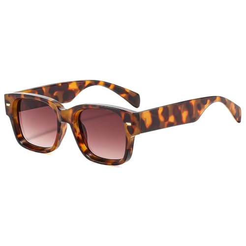 Lunettes de soleil pour femmes au design rétro sophistiqué finition léopard premium