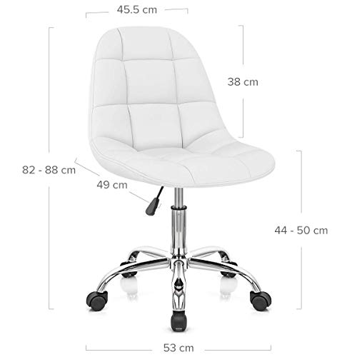 Image of NGFC Modern Leather Office Chair || Adjustable Task Chair with Rolling Wheels for Home /Doctor /Salon /Spa /Cafe /Bar /Stool Chair