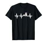 aussie heartbeat australian-shepherd heart line frequenza maglietta