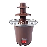 fuente de chocolate nostalgia electrics precios Modo de empleo: La cuenca inferior calentada mantiene el chocolate en estado fundido. El chocolate líquido ingresa al cilindro en el centro de la fuente y es transportado a la parte superior de la fuente por la espiral giratoria, y luego fluye hacia la parte inferior desde la parte superior. El cono en forma de escalera que fluye crea el efecto de una cascada de chocolate.