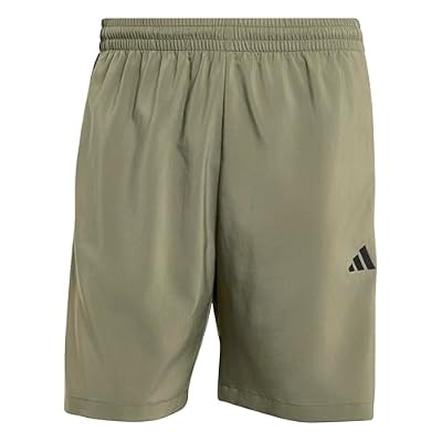 adidas Homme Essentials 3-Stripes Chelsea Lite Woven Shorts, Olive Four/Black, L