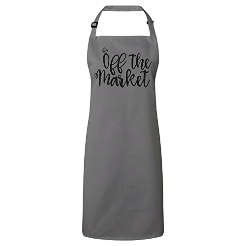 Tablier cuisine premium gris un cadeau de mariage idéal pour couples et fiancés