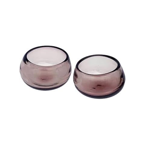 The Curated Pantry Hand Blown Mezcal + Tequila Glasses | Mezcal Copitas | Made in Mexico - Set of 2 (7 Colors Available) (Pink, 3 fl oz) Cover