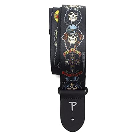 Perri's Leathers | Guns n Roses Polyester Guitar Strap|2” Wide, Adjustable 44.5” to 53” (Bass, Electric, and Acoustic Guitar Strap|(LPCP-6012) Cover