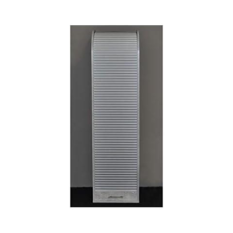 möbelando Rolloschrank Jalousienschrank Büroschrank Schrank Aktenschrank Organizer I Beton/Silber Cover