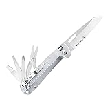 LEATHERMAN - FREE K4X Multifunktionsmesser mit Magnet-Technologie und 9 Tools, Aluminum Griffschalen und Taschenclip, 832662, Silber