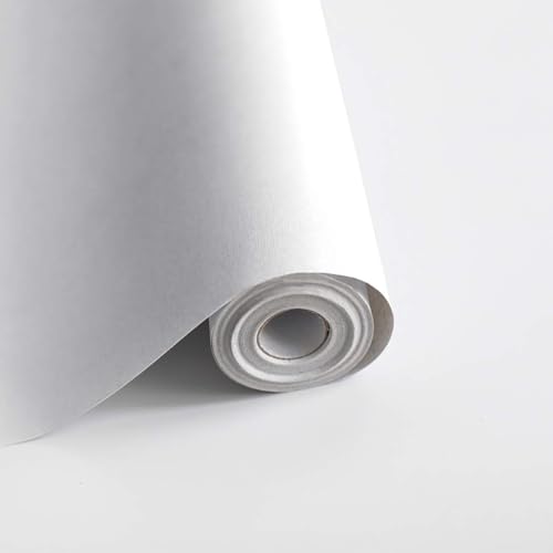 Image of HOME13 White Matte 24 x 48 Self Adhesive Contact Paper Vinyl Wallpaper Wall Cabinets Decorations Waterproof Paper