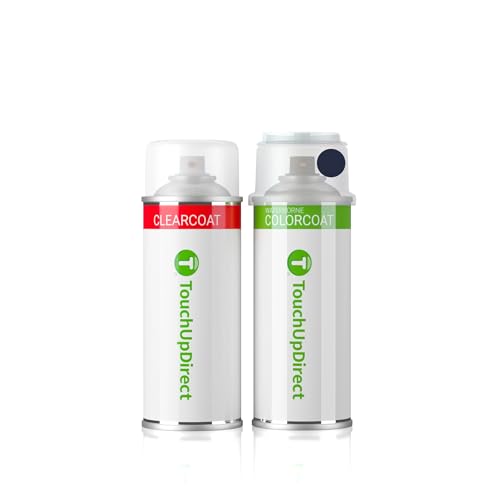 TouchUpDirect B-607M Cosmic Blue Metallic Compatible with Honda Exact Match Touch Up Paint Aerosol - Essential Kit