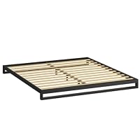 skølm Vidar Metallbett 180x200 cm – Bett aus Metall mit Lattenrost – stabiles Metall Bettgestell Schwarz – Bettrahmen geeignet als Doppelbett – Doppelbettgestell 15 cm hoch – Gästebett – Ansicht 3