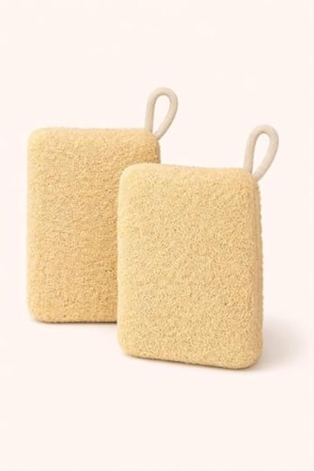 100% Natural Loofah Bath Sponge Pack of 2, Organic Scrubber