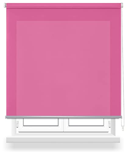 DALINA Textil - Estor Enrollabre Translúcido 60x180cm (Ancho x Largo), Pesiana Enrollable Liso Pasa la Luz 40%, Medida de la Tela 57x175cm (Fuxia)