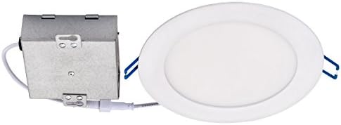 Topaz Lighting 12W Slim 6" Dimmable Recessed Ceiling Light, 4000K, White, Easy to Install, Save Time and Money, Energy Efficient LED Lighting