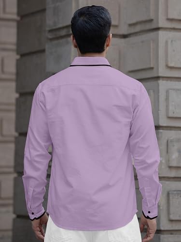 Image of Shirt for Men Casual Shirt,Solid Cotton,Plain Full Sleeve, Regular Fit,Everyday Fashion Wear