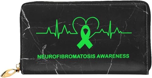 Neurofibromatosis Awareness Heartbeat Wallet Card Bag