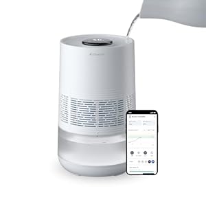 BLUEAIR Umidificatore Intelligente, Serbatoio 3.5L lavabile in lavastoviglie per ambienti di grandi dimensioni, sonno migliore con la tecnologia di evaporazione, modalità automatica e notturna