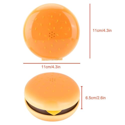 Tiardey Neuartiges, süßes Festnetztelefon in Burger-Optik, kreatives Cartoon-Burger-Telefon, schnurgebundenes Mini-Bürotelefon für zu Hause mit rutschfesten Füßen für dekorative Zwecke