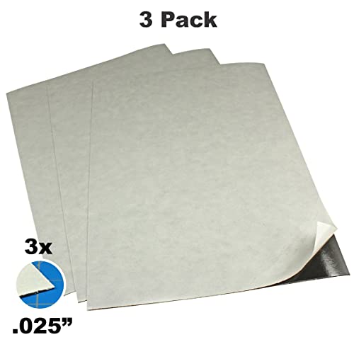 Image of LITKO Magnetic Receptive Sheet | 8.5x11, 25mil | Peel & Stick | Pack of 3 | Magnets stick to it - not a magnet itself | Lines mini transport cases | For Warhammer 40K, AoS, Old World, Legion & D&D
