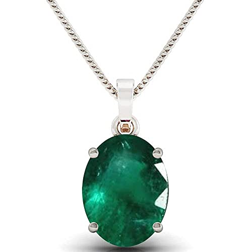 Pendentif émeraude naturelle de 9.25 cts et médaillon d'exception plaqué argent