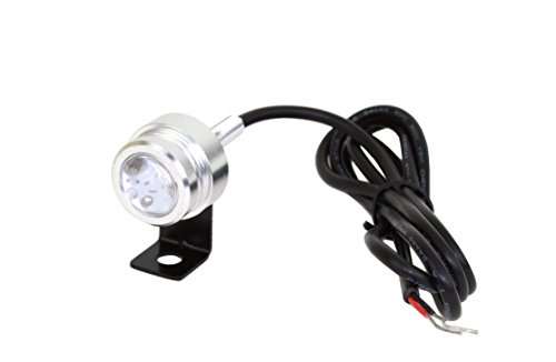 Tiny LED Spotlight - 1 Watt High Power LED - 1" Diameter - 100 Lumen - Waterproof - Cool White - 10 to 30VDC