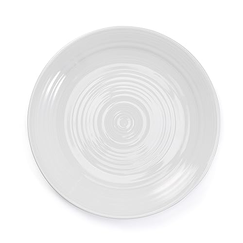 Comptoir de Famille Set of Two 26cm Dinner Plates - White Porcelain - Stylish, Durable & Versatile - Suitable for Everyday Use - Dishwasher Safe