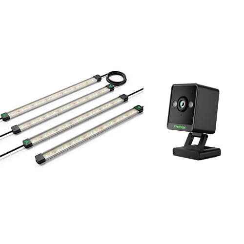 VIVOSUN VIVOSUN Lumaray LED Grow Light Bars 16”(4-Bar) and GrowCam C4, 2K QHD WiFi Smart Camera for Grow Tent & VGrow Smart Grow Box, Timelapse, Night Vision, SD Card Storage