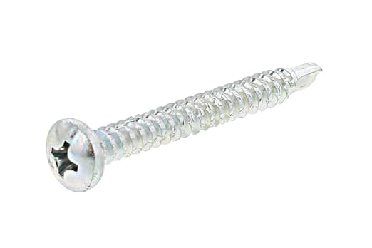 鉄/三価ホワイト (+)ナベ ピアス ドリルねじ (全ねじ) Ｍ３×１０ (10本入り)