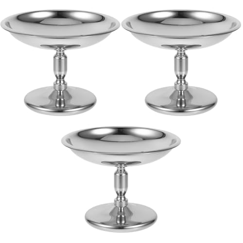 TOPBATHY Tasse À Dessert En Inoxydable 4.02X2.83X7.09In Coupe De Glace Argentée Pour Glaces Puddings Yaourt Multifonction Conteneur De Dessert