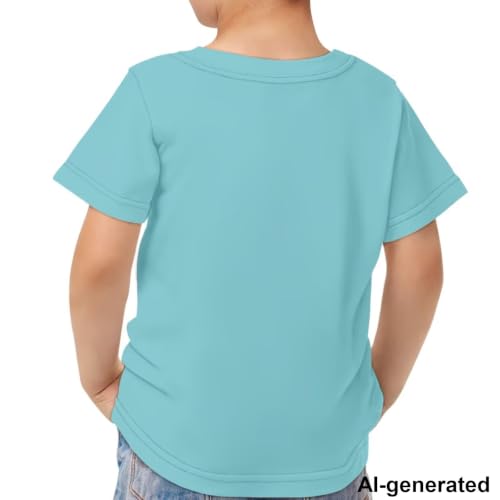 Image of Novelty 3D Graphic T Shirts for Kids Crew Neck Funny Animal Print Short Sleeve Girls Tshirts 3-16 Years