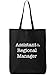 Assistant to the Regional Manager Cotton Canvas Tote Bag in Black - One Size