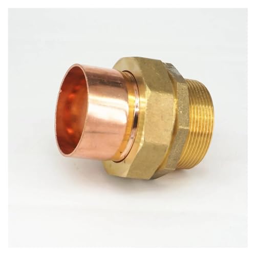 REIUAFWYGV Brass 2" Male-54mm I.D Copper Weld Socket End Feed Union Pipe Air Conditioner Refrigerator Chiller Plant