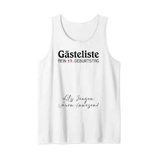 Gästeliste Mein 47. Geburtstag Libro de visitas Firma Camiseta sin Mangas