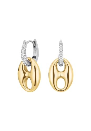 Boucles d'oreilles ROSEFIELD or et rhodium pour un style de transition jour nuit