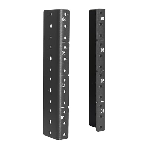 OCEANHUG 2 PCS 4U Rack Rails Kit for Wooden Studio Cabinets application 19 Rack Rails Vertical or Horizontal Mount for AV Sound Recording Network Equipment Installation