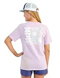 HUK Kids Short Sleeve Performance Tee, Kids Fishing T-Shirt, Sunset Sunrise - Orchid Bloom, Small