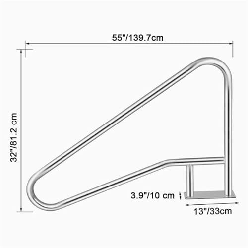 Barandal para piscina de acero inoxidable 304 55" x 32" miniatura 4