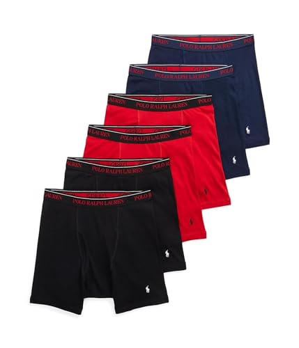 Image of Polo Ralph Lauren Men's Classic Fit Cotton Boxer Briefs 5 Pack