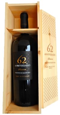 Primitivo di Manduria DOP Riserva 62 Anniversario 2020 Magnum in OHK Feudi di San Marzano, trockener Spitzenrotwein aus Apulien