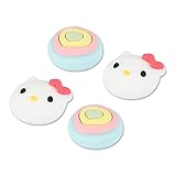 PERFECTSIGHT Cute Switch Thumb Grip Caps Compatible with Nintendo Switch OLED/Lite Console, Kawaii Soft Silicone Analog Stick Button Cover for Ns Joycon Controller,4PCS Anime Joystick Caps (Kitty)