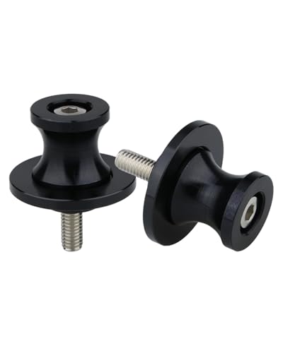 HUVZOR CNC Motorrad Ständer Spulen Adapter,8mm M8 Schwingenschutz Set (Schwarz) – Robuste Heckständer Aufnahme für Kawasaki Ninja ZX6R,Z900,Suzuki GSXS und Triumph Trident 660
