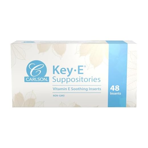Carlson Key-E Suppositories, 30 IU (20 mg), Vitamin E Suppository, 48 Count