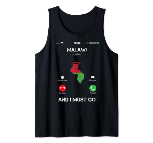 Malawi are calling and i must go tee gift funny Camiseta sin Mangas