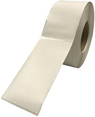Pattern Coated 3"X6" Tire Label for Thermal Transfer Printer- Actual Label Size 3"X6", Blank White Tire Vinyl (Liner Perfed Between Labels), Write On Surface, 500 Labels Per Roll, 1 Roll Count
