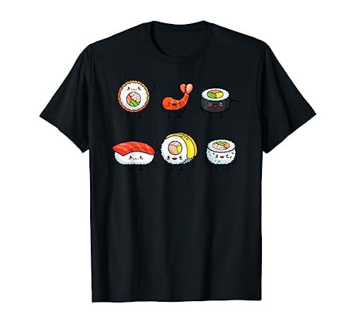 Happy Sushi Japanese Rice Art T-Shirt