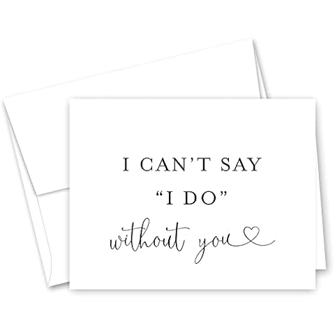 I Can't Say I Do Without You Cards - Set of 10 (White Envelope) Cover