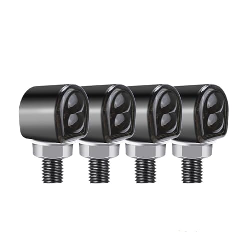 Clignotants LED pour motos haute visibilité ambre 12V kit universel 8mm