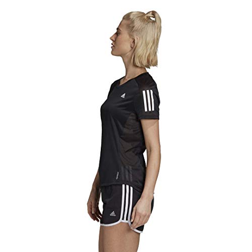 Adidas Womens Own The Run Tee T Shirt, Core Black, X-Small Us #TOP2
