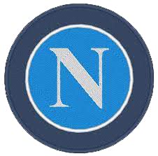  ATELIER DEL RICAMO PATCH SCUDETTO NAPOLI Blu Sportivo Rotondo Patch Ricamato