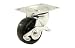 Shepherd Hardware 9541 2-Inch Polypropylene Wheel Swivel Plate Caster with Brake, 125-lb Load Capacity