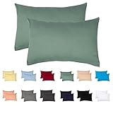 Livessa 2er Set Kissenbezug 40x60 cm -Verdeckter Reißverschluss an der Langen Seite, Kopfkissenbezug aus%100 Baumwolle Jersey Stoff, Ultra weich und atmungsaktiv, Oeko-Tex Zertifiziert